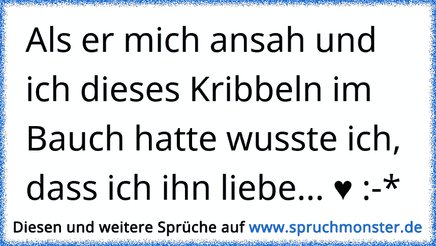 Die Liebe fängt erst an, wenn das Kribbeln im Bauch aufgehört hat