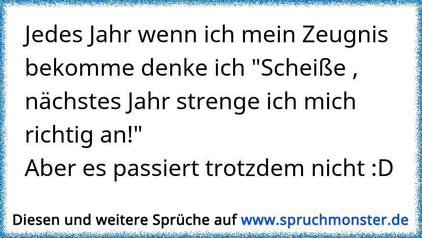 "Nächstes Jahr wird alles besser!"... den Spruch hör ich irgendwie