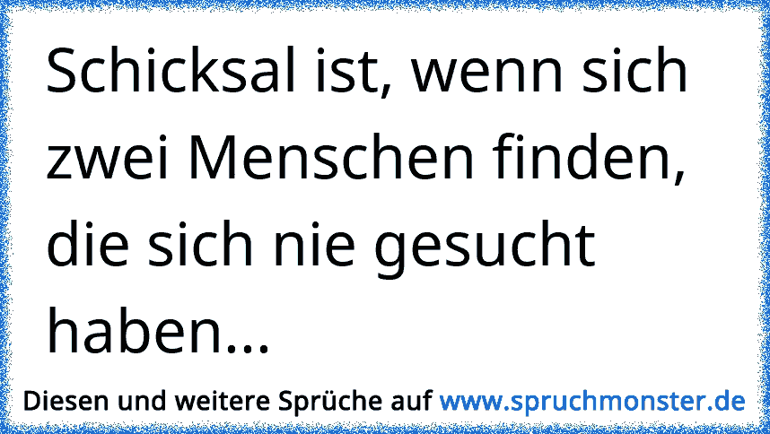 Schicksal Ist Wenn Sich Zwei Menschen Treffen Die Sich Nie